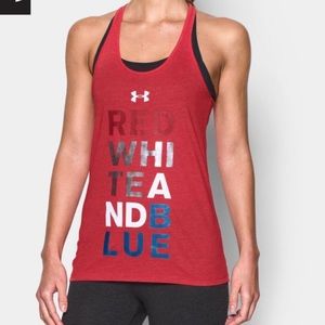 Under Armour Red White and Blue USA Tank Top